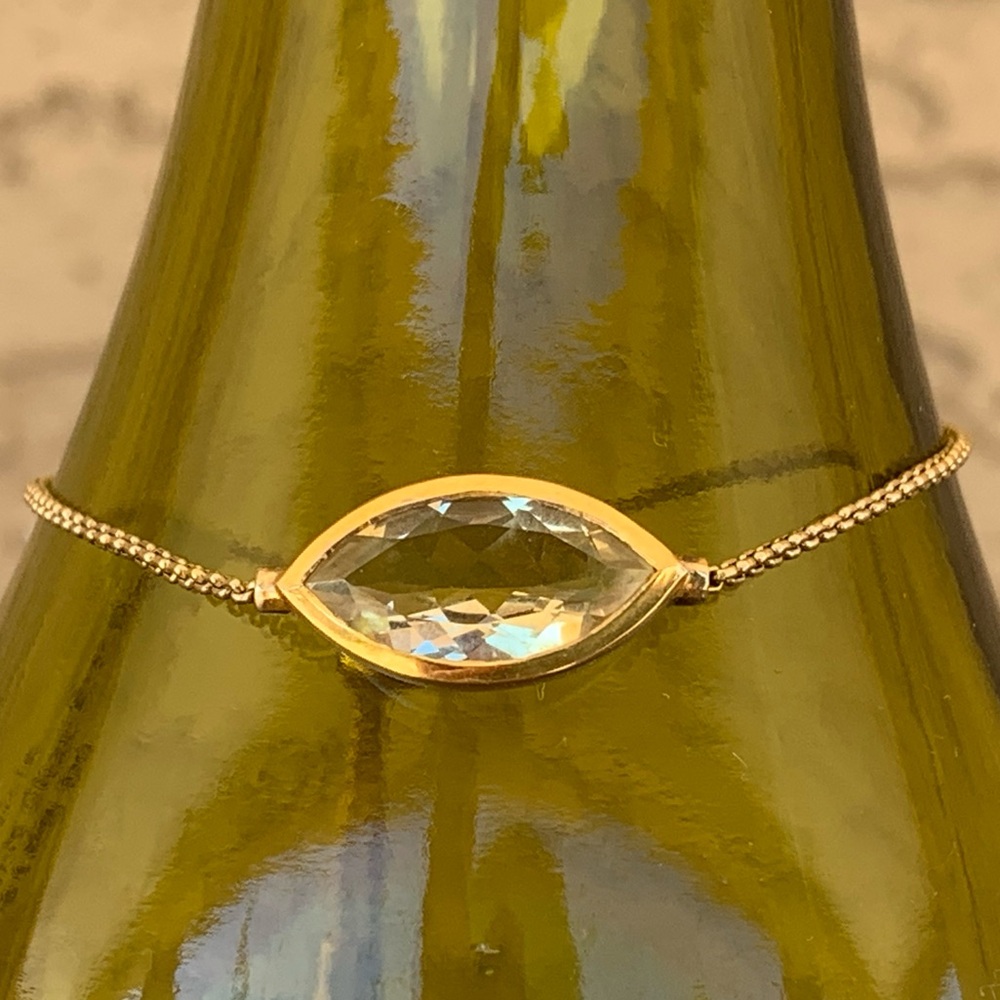 Dean Davidson Petit Pave' Citrine Lotus Chain Bracelet